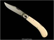 Reese Bose Single-Blade Lockback Saddlehorn - Creamy Pre-ban Ivory